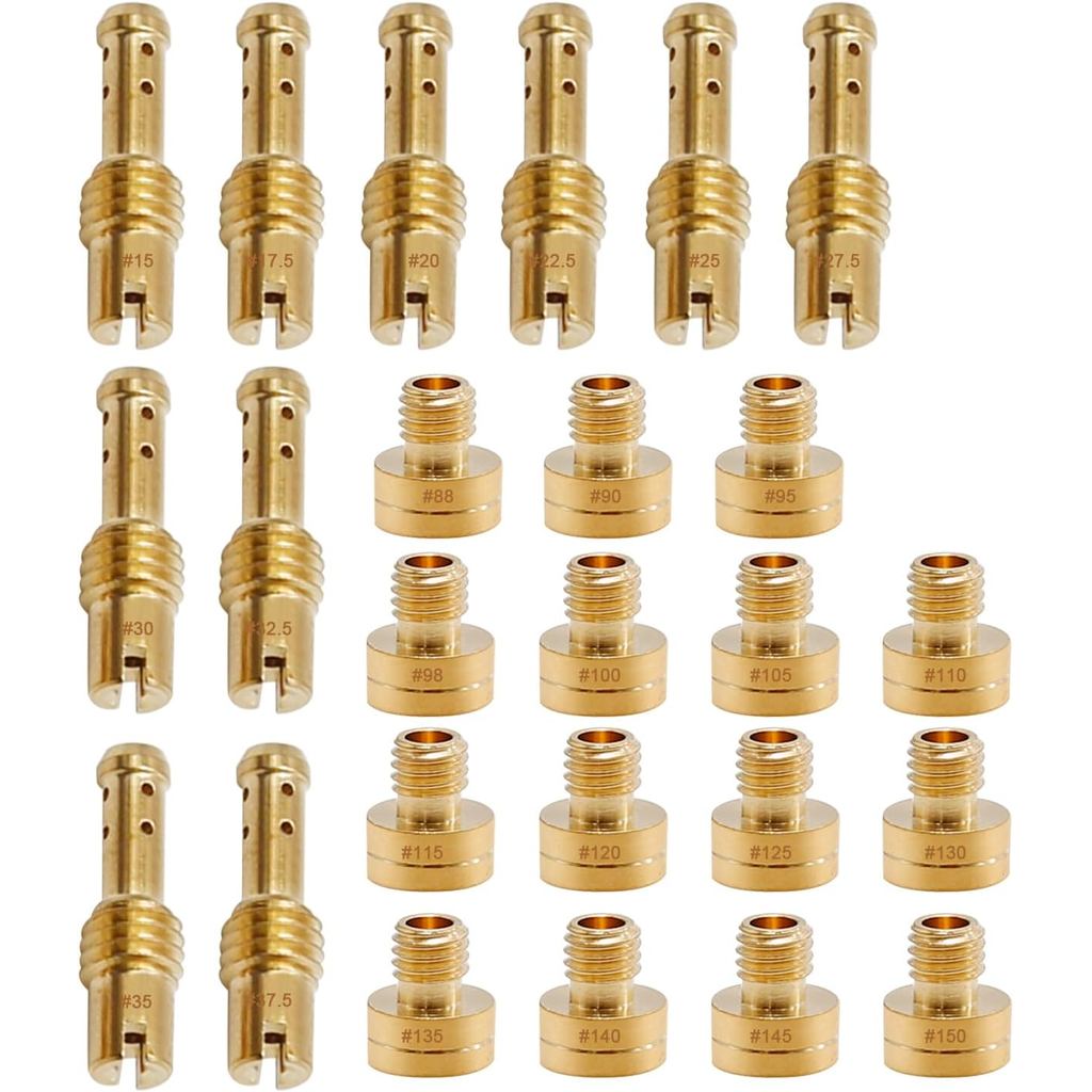 25 ชิ้นคาร์บูเรเตอร์หลัก Jet Kit สําหรับ Mikuni VM22 VM24 VM26 คาร์บูเรเตอร์ใช้สําหรับ 125cc 150cc 2
