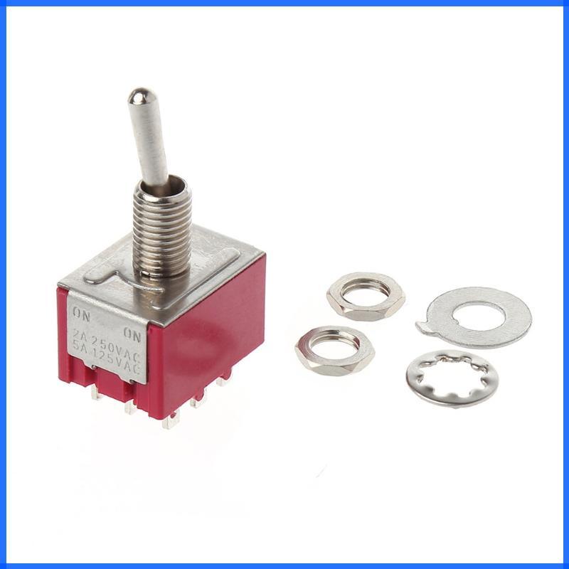 Con Mini 6 มม.MTS-302 Toggle Switch 9 Pin 2 ตําแหน่งบน 5A 125VAC 2A 250VAC