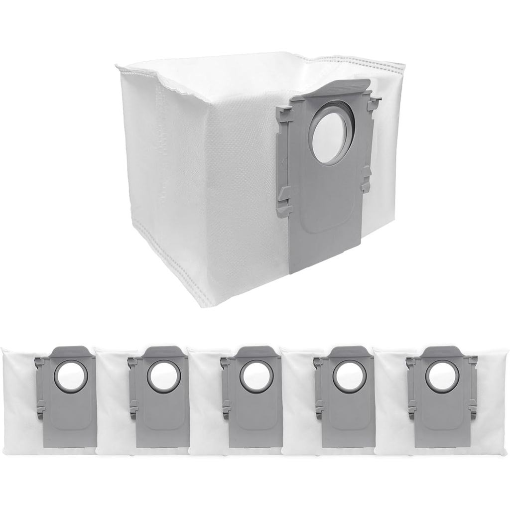 ถุงเก็บฝุ่นรีฟิลทดแทน 6 ชิ้น เข้ากันได้กับ Roborock Q5 Max+ / Q7 Max+ / S8+ / S8 Pro Ultra / S7 MaxV