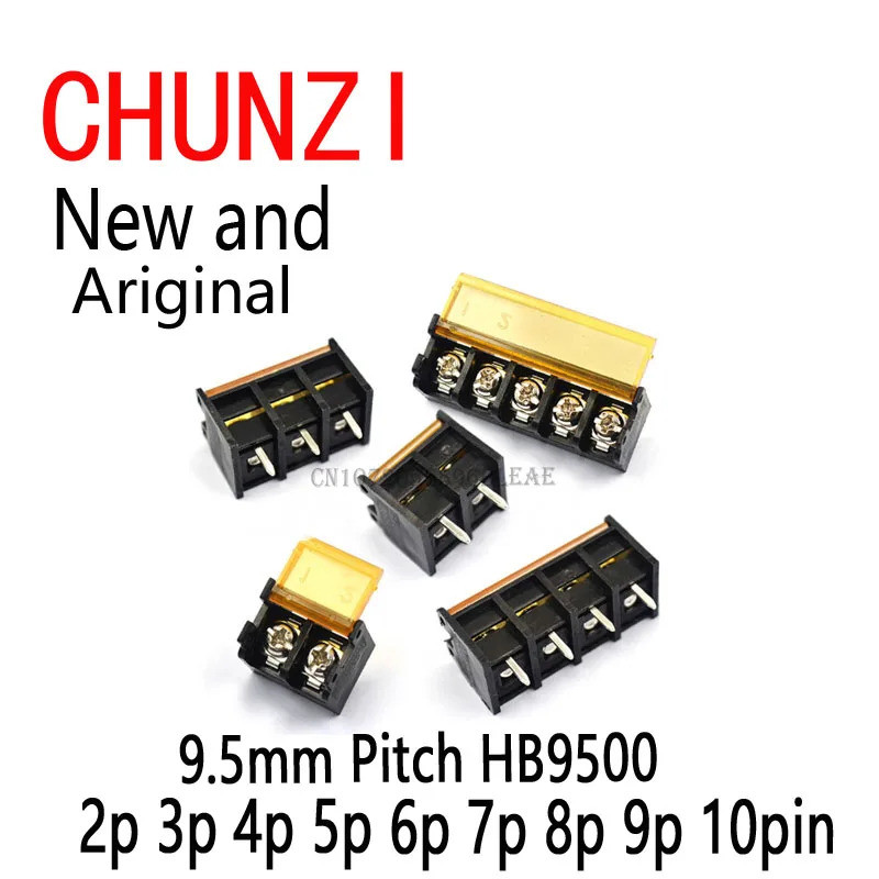 2pcs Pcb สกรู Terminal Block Connector Hb-9500 300v 30a ฝาปิด Barrier Terminal 9.5 มม.Pitch HB9500-2