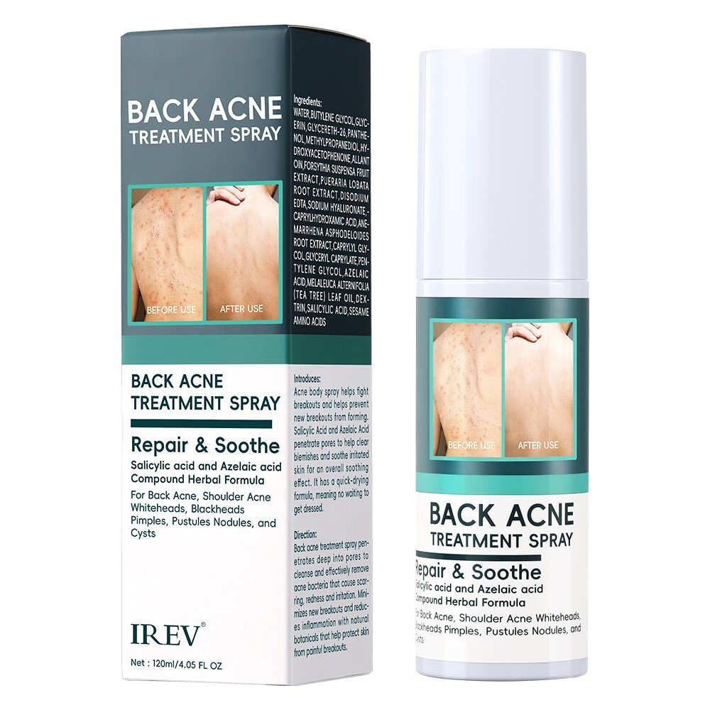 Salicylic Acid Back Acne Removal Body Mist Oil Control Repair Acne Skin Soothing Acne Nondilic Acid 