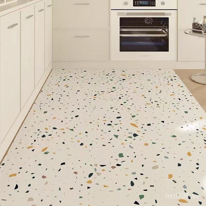 พรมปูพื้นกันลื่นกันน้ําเช็ดได้ห้องครัวสกปรกทนหนังฟุตเสื่อพรมหนาล้างฟรีข้ามพรมแดน - รูปที่ 2