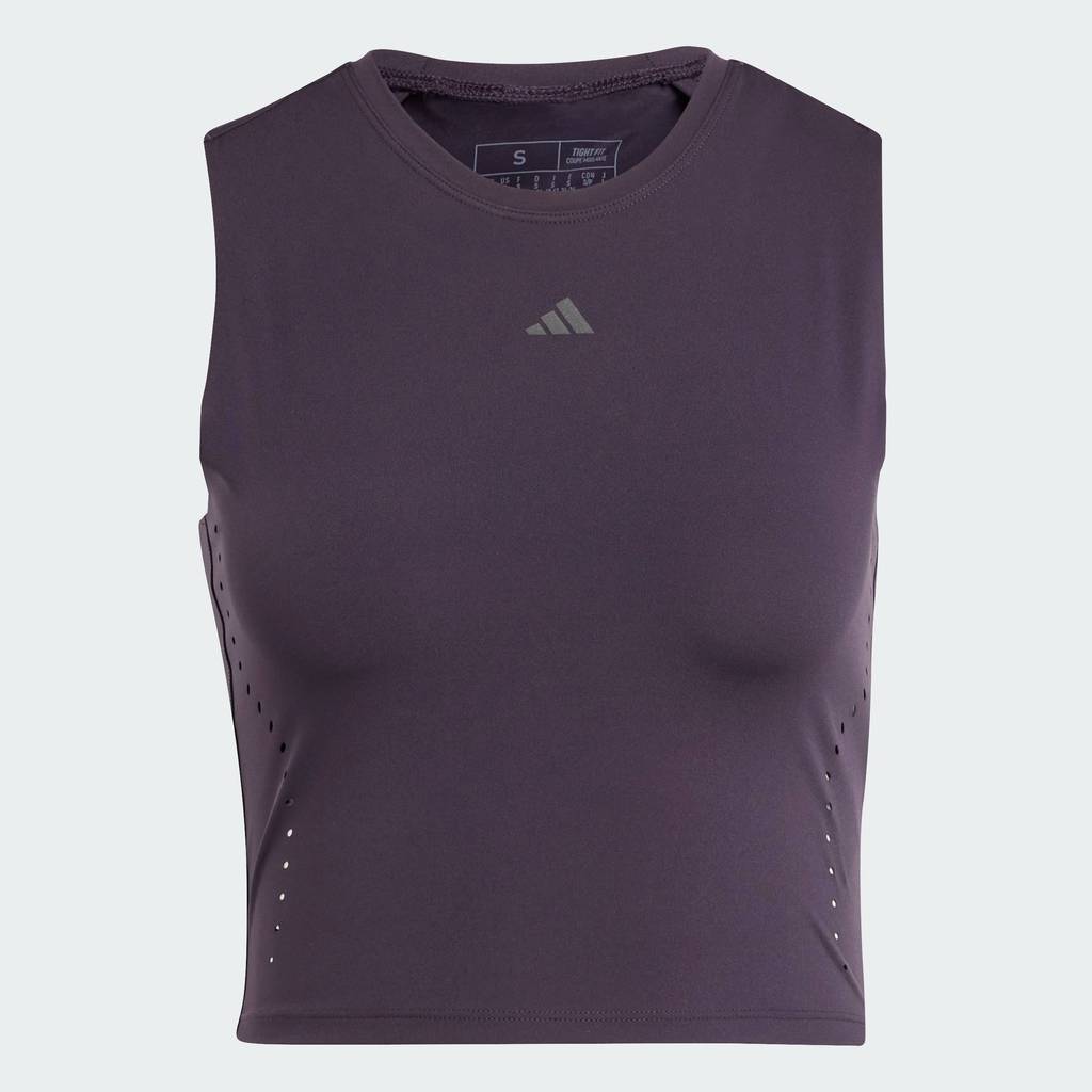 adidas Gym & Training HIIT Crop HEAT.RDY Tank Top Women Purple IQ1763