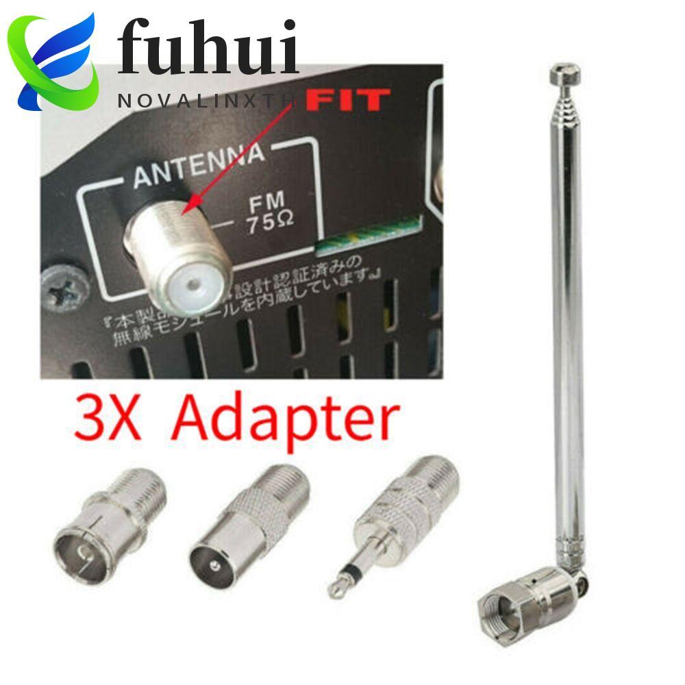 FUHUI เสาอากาศ FM F ประเภทพร้อมอะแดปเตอร์ TV/3.5 5V 10W 86-106MHz