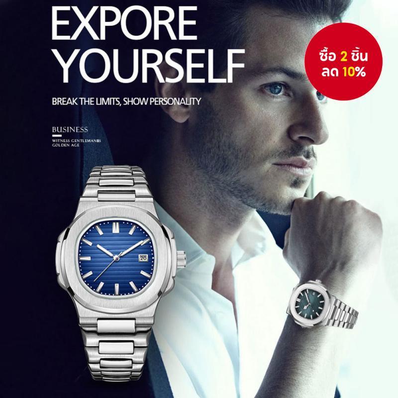 นาฬิกาควอทซ์ลําลองสําหรับธุรกิจ ไม่จํากัดเพศ พร้อมฟังก์ชั่นหน้าปัดและวันที่