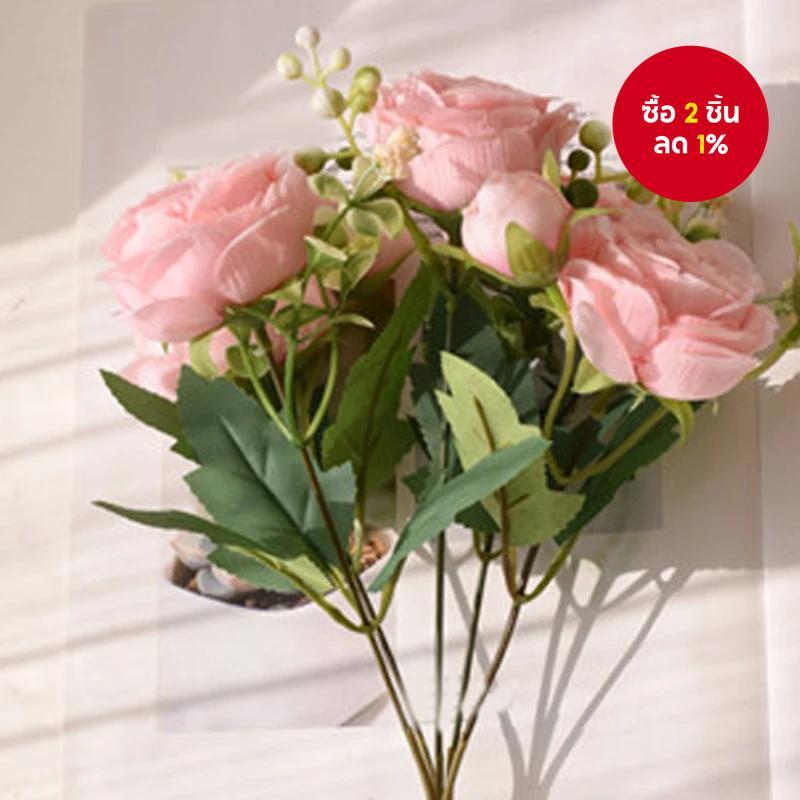 ช่อดอกไม้ไหมเทียม – บานบานใหญ่สมจริง, การจัดดอกไม้เทียม 30 ซม. สําหรับบ้าน, งานแต่งงาน, และเหตุการณ์ต่างๆ