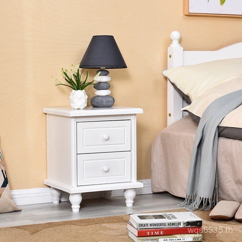 โต๊ะข้างเตียงห้องนอน Locker ยุโรป Mini โต๊ะข้างเตียงเรียบง่ายไม้เนื้อแข็งประหยัด PPT123 IT3P