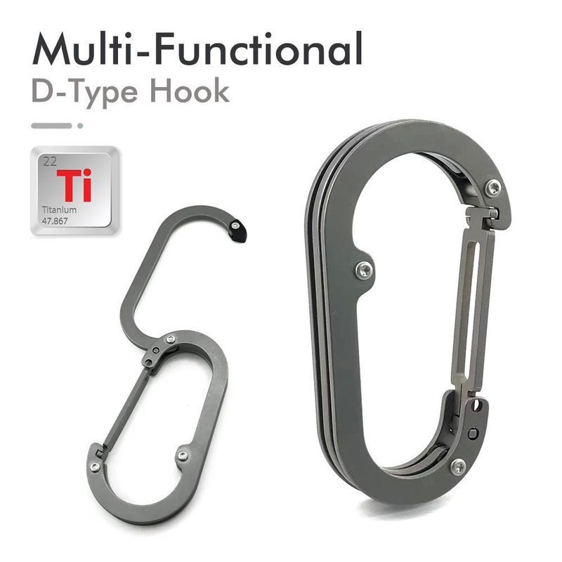 T Titanium Alloy Large Hook Backpack Folding Hook G