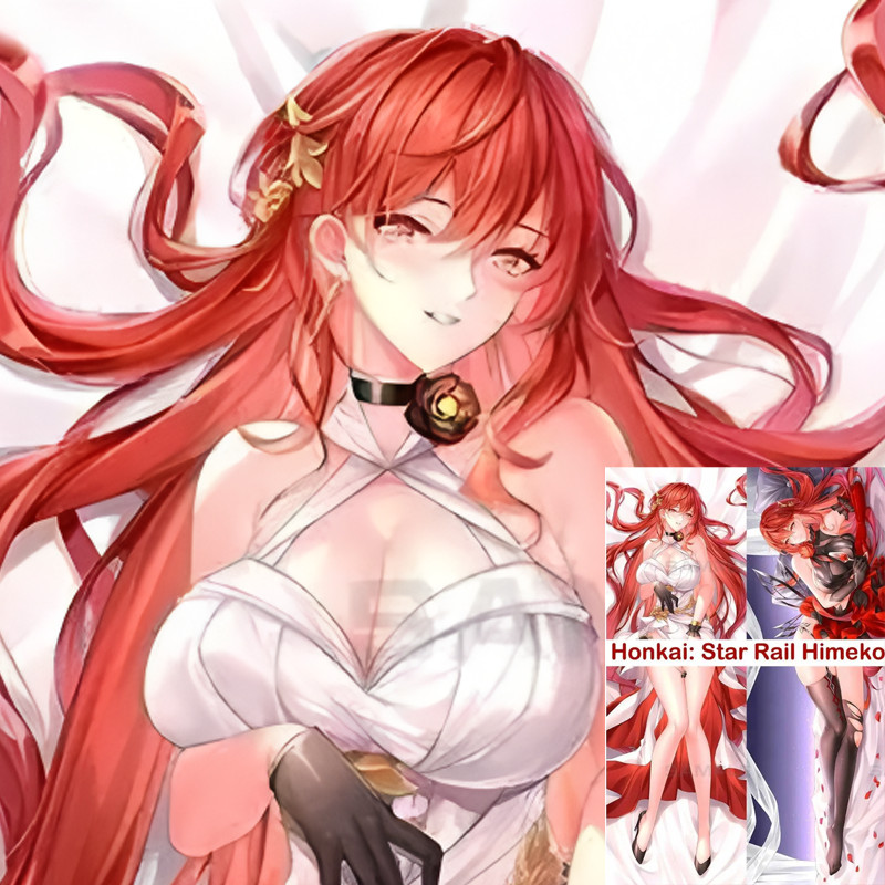 Honkai: Star Rail Murata Himeko Dakimakura Waifu ปลอกหมอนอะนิเมะตกแต่ง 2 ด้านพิมพ์บานพับ Body Cushio