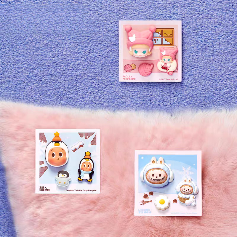 FLUFFY&COZY Series Skullpanda Dimoo Molly Twinkle ตกแต่งอุปกรณ์ต่อพ่วงน่ารัก หัวเข็มขัดรู จี้ของขวัญเด็กผู้หญิง