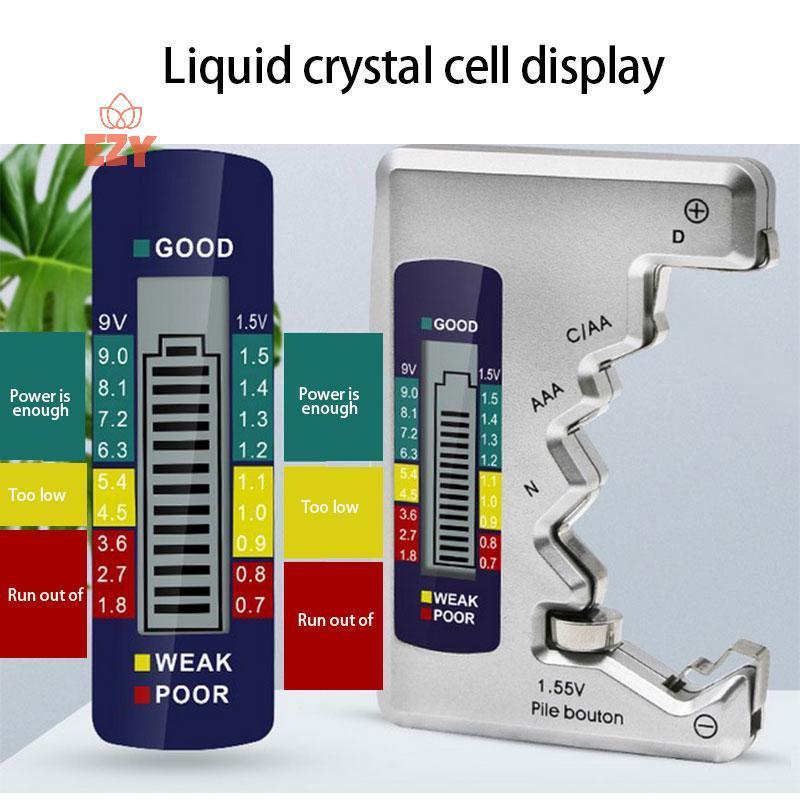 EZY เครื่องทดสอบแบตเตอรี่ความจุดิจิตอล Universal ปุ่มสําหรับ Lithum N /AAA/CAA/D/1.5V เครื่องทดสอบแบ