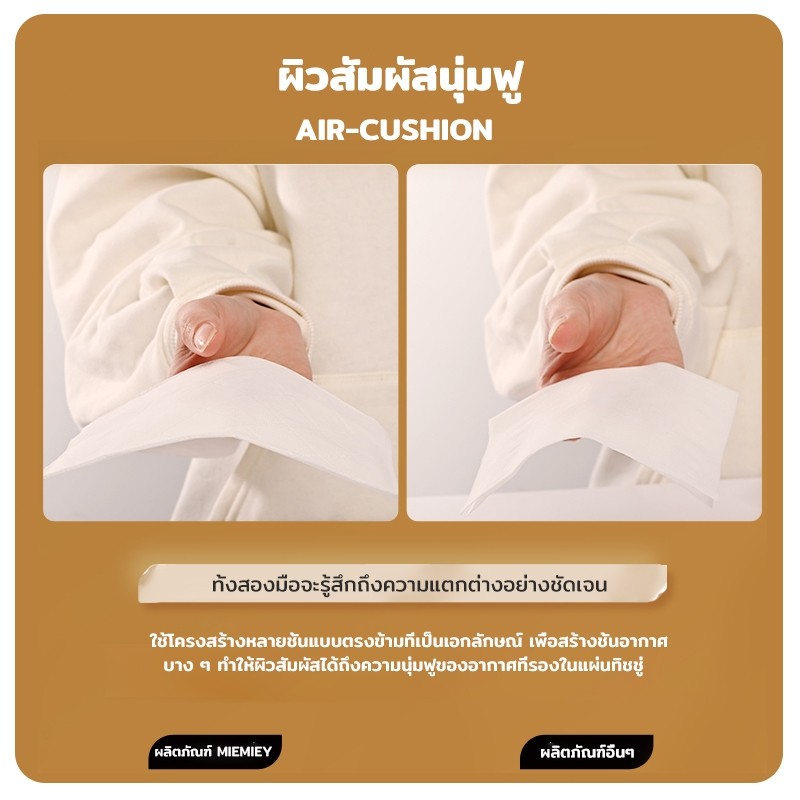 ทิชชู่เช็ดหน้า ทิชชู่แขวนผนัง 4ชั้น Miemiey ทิชชู่ไทย GB/T 20808 กระดาษทิชชู สัมผัสนุ่มละมุน ไม่เป็นขุย - รูปที่ 5