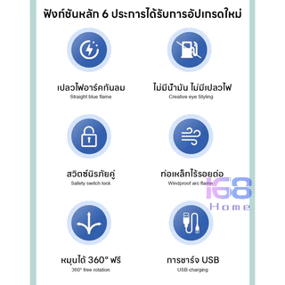 🔥168HOME🔥เตาแก๊สพัลส์ เตาจุดไฟไฟฟ้า ด้ามจับยาว โค้งได้ 360° กันลม เครื่องจุดไฟไฟฟ้ารุ่นใหม่ 2025 ชาร์จแบบ Type-C