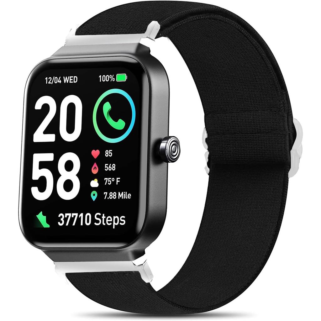 ใช้งานร่วมกับ Fitpolo IDW15 Smartwatch Bands, Lamshaw 19 มม.ยืดยืดหยุ่นไนลอนปรับสายคล้องคออุปกรณ์เสร