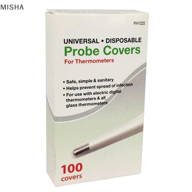 Misa 100 ชิ้น/เซ็ต Digital Temperature Probe Cover Disposable Protector ฝาครอบอิเล็กทรอนิกส์ Nice