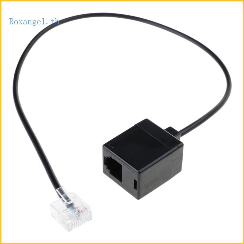 ROX RJ45 Ethernet to RJ11 สายแปลง RJ45 to RJ11 อะแดปเตอร์สายไฟสําหรับสํานักงาน