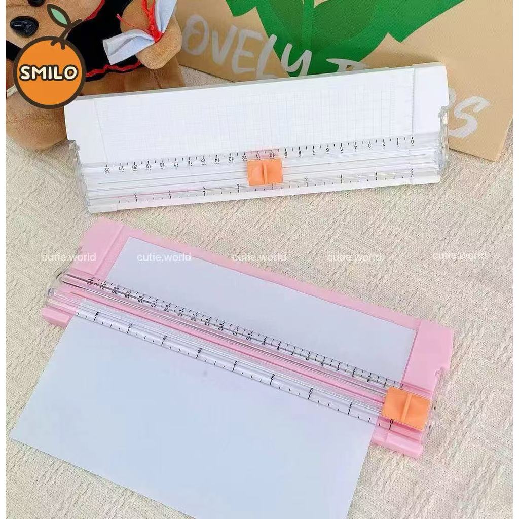 SMILO ตัดกระดาษ มีดคัตเตอร์ การผลิตทำมือ DIY แบบเล็กพกพาง่าย เครื่องตัดกระดาษ อุปกรณ์สำนักงาน