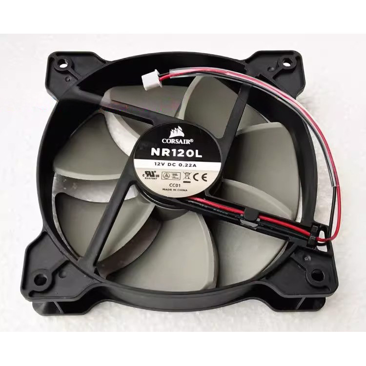 ยี่ห้อใหม่เรือโจรสลัด 12025 12 ซม.พัดลม 2-Line Power Supply การวัดความเร็ว 3 เส้น NR120L 12V 0.22A