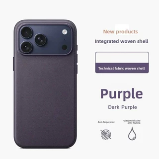 หรูหราN52 Magnetic Techทอเคสโทรศัพท์สําหรับiPhone 17 Pro Max 17Proด้านข้างในตัวกล้องTouch Aiปุ่มปลอกโลโก้สานกันกระแทกป้องกันลายนิ้วมือปกหลัง