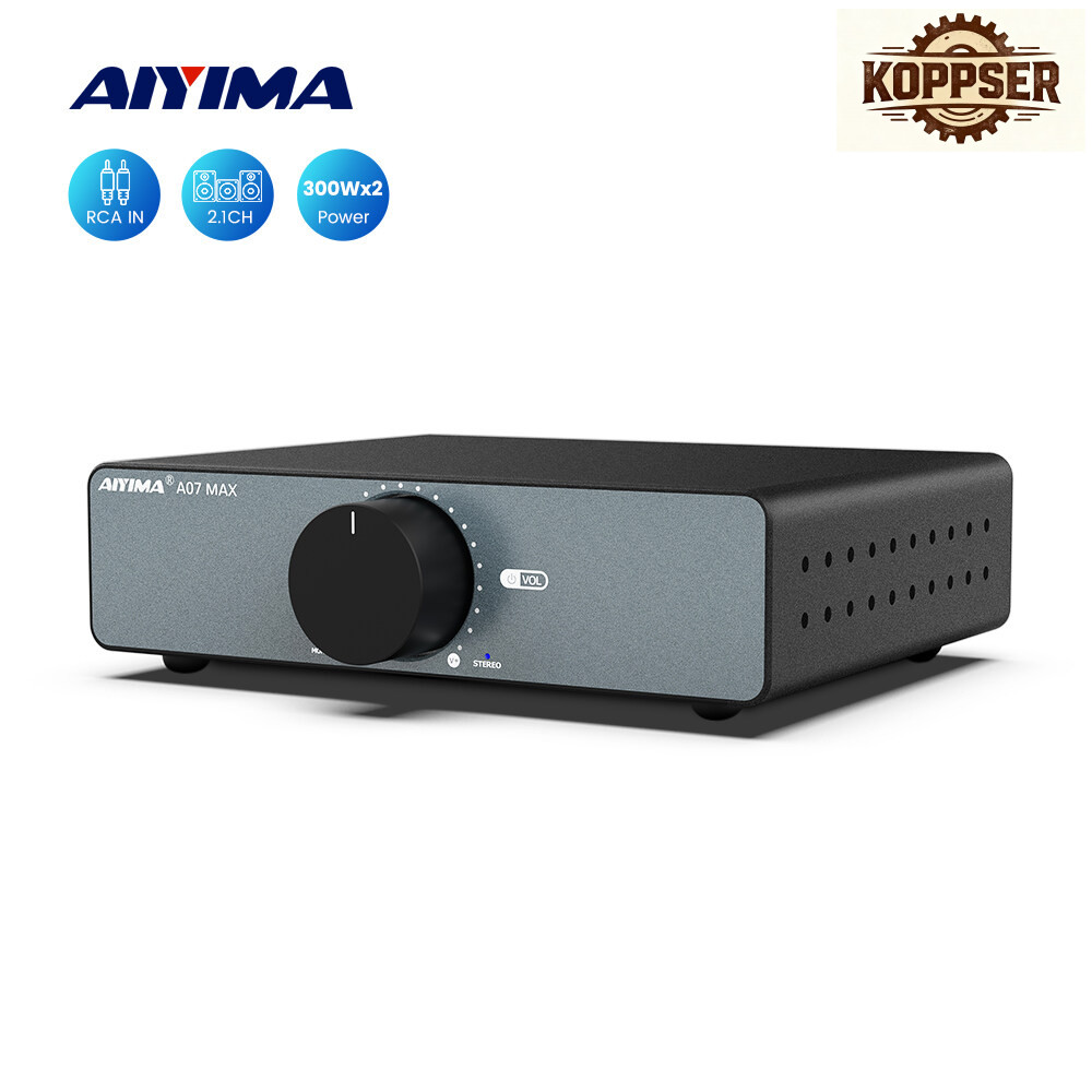 Local AIYIMA A07 MAX TPA3255 Audio Power Amplifier 2.0 300Wx2 PBTL Mono Sound Amplifier 600W Home Sp