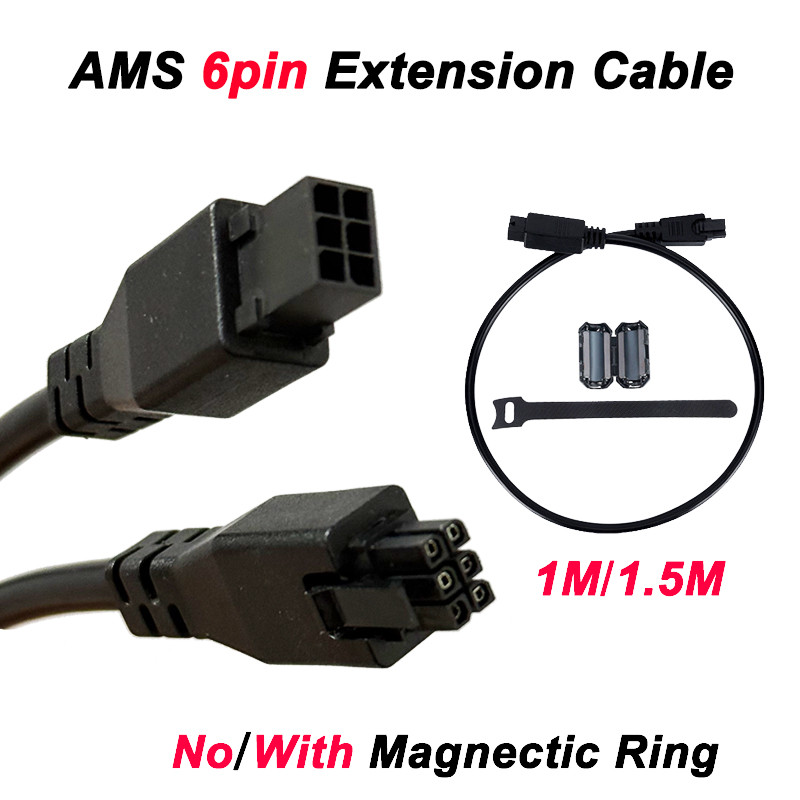 For Bambu Lab H2D X1 P1 Series/Kobra S1/Creality CFS 3D printer 6pin Extension Cable AMS HUB Connect