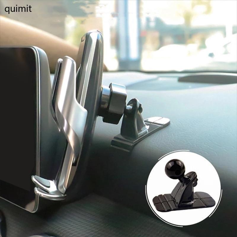 QUIM อัพเกรด Mini Car Phone Mount ไม่ Shock Car Phone Mount สําหรับแดชบอร์ดแคบ