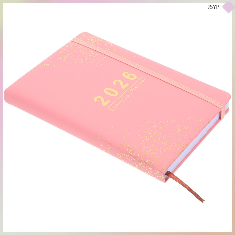 📅 Durable Pink Pocket Planner สำหรับใช้ในบ้าน ประสบการณ์การเขียนลื่นไหล การวางแผนรายวัน 2026 Agenda 