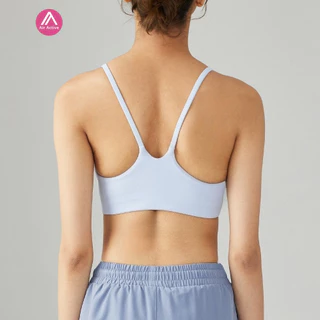 AirActive Sports Bra Thin Strap V-Back Bra with Chest Pads for Running Fitness Yoga
