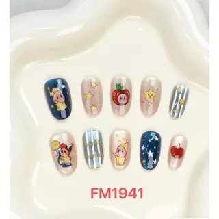 แบบใหม่ พร้อมส่งไทยFM19(2)เล็บปลอม สไตล์โมเดิรน สีลูกแก้วแคทอายใช้งานง่าย 10 ชิ้น/M/S/XSเซ็ตเล็บปลอม ฟรีกาวสิริโคนติดเล็