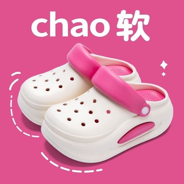 sketchers official รองเท้าพื้นหนาโฟม 2024เทรนด์แฟชั่นใหม่แมทช์ลุคง่ายรองเท้าผู้หญิงเพิ่มความสูงหัวปิ