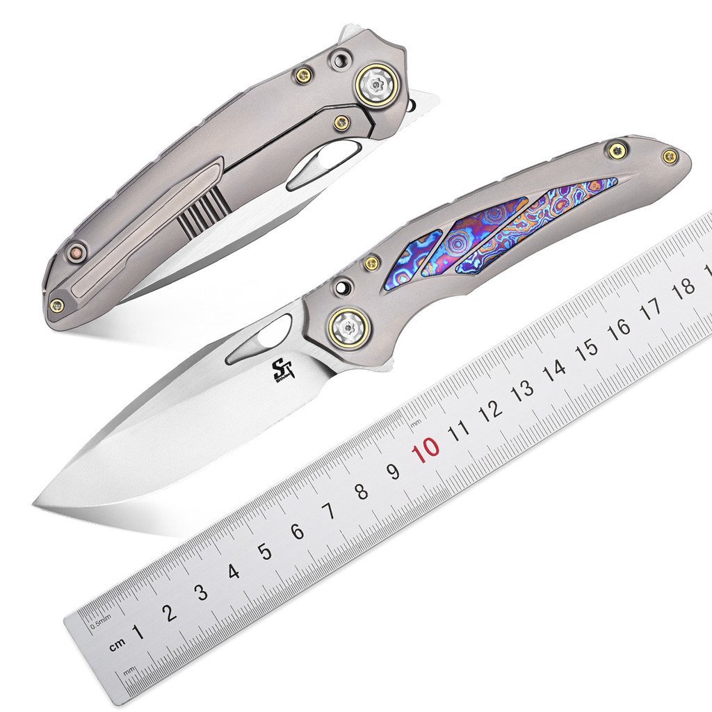 ST888 M390 พื้นผิวมุขเงาและไทเทเนียม ด้ามจับแบบคาร์บอนไฟเบอร์