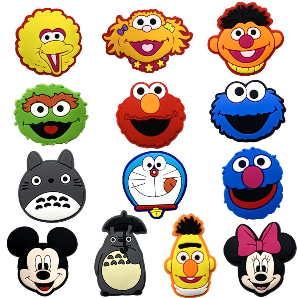 13 ชิ้น/เซ็ตรองเท้า Charm MEIDJ ตัวติดรองเท้า Pvc ตัวการ์ตูน สำหรับตกแต่ง MEIDJ Diy รองเท้าหัวโต ติดง่าย น่ารัก