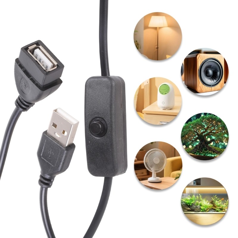 WU USB Switcher สาย 5V2A สายไฟ USB 501 ตัวควบคุมสวิตช์สําหรับไฟ LED พัดลมระบายความร้อน Blowers แหล่ง