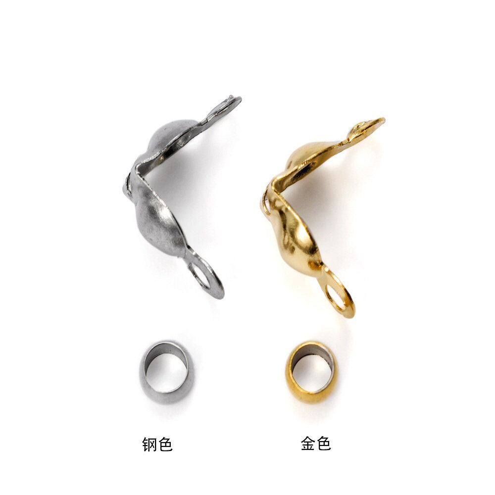 St.kunkka อุปกรณ์ปิดปม/ลูกปัดบีบสแตนเลส DIY อุปกรณ์ทำเครื่องประดับ【50＋50Pcs】 - รูปที่ 3