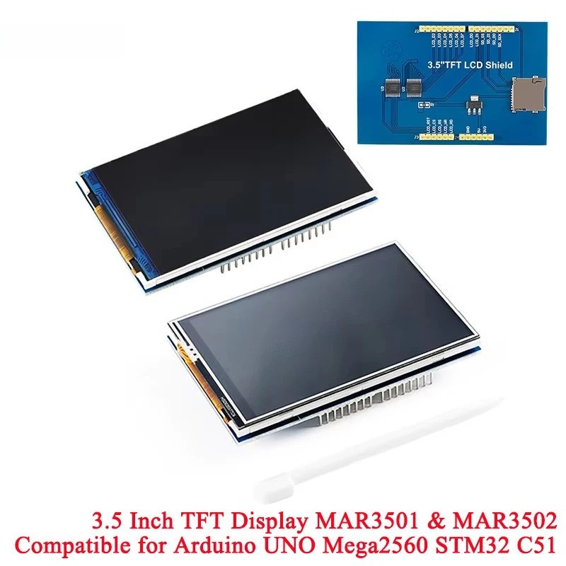 3.5 นิ้ว 3.5 "TFT LCD สีหน้าจอสัมผัสโมดูลจอแสดงผล 480x320 Ultra HD ILI9486 ไดรฟ์สําหรับ Arduino Mega