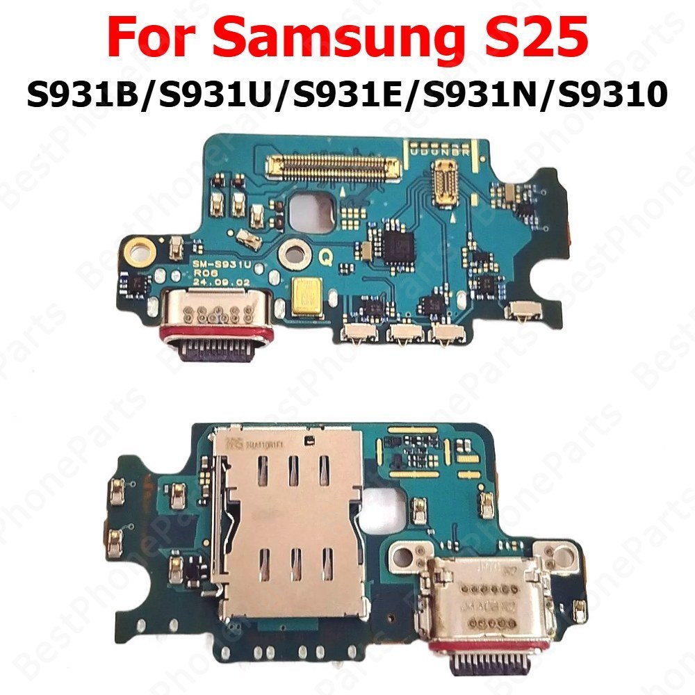 พอร์ตชาร์จสําหรับ Samsung Galaxy S25 S931B S931E S931N S931U S9310 ชาร์จบอร์ด PCB Dock แผ่น Usb Conn