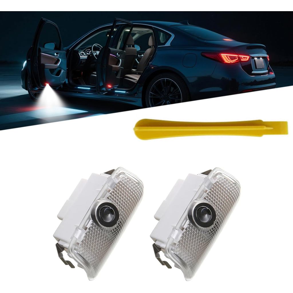 2Pcs Never Fade Car Door Lights Logo Projector,LED Welcome Lights for Q50 Q60 Q70 G25 G37 QX50/56/60