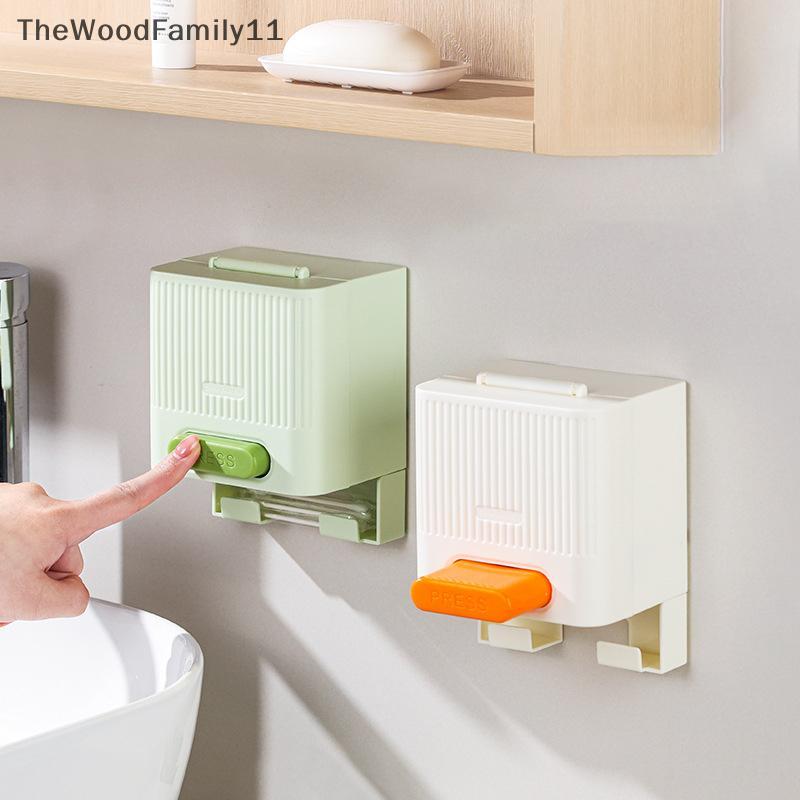 TT กดกล่องสําลีเครื่องจ่ายอัตโนมัติสําลีกล่องคอนเทนเนอร์กันฝุ่นฝาปิดแต่งหน้าสําหรับห้องน้ํา Home Sto