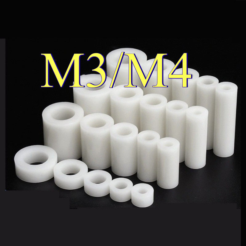 คอลัมน์แยก ABS สีขาว, คอลัมน์แยกฉนวน, คอลัมน์แผ่นพลาสติก 3mm4mm ผ่านคอลัมน์ปลอกไนลอน [ZML-MB]668668