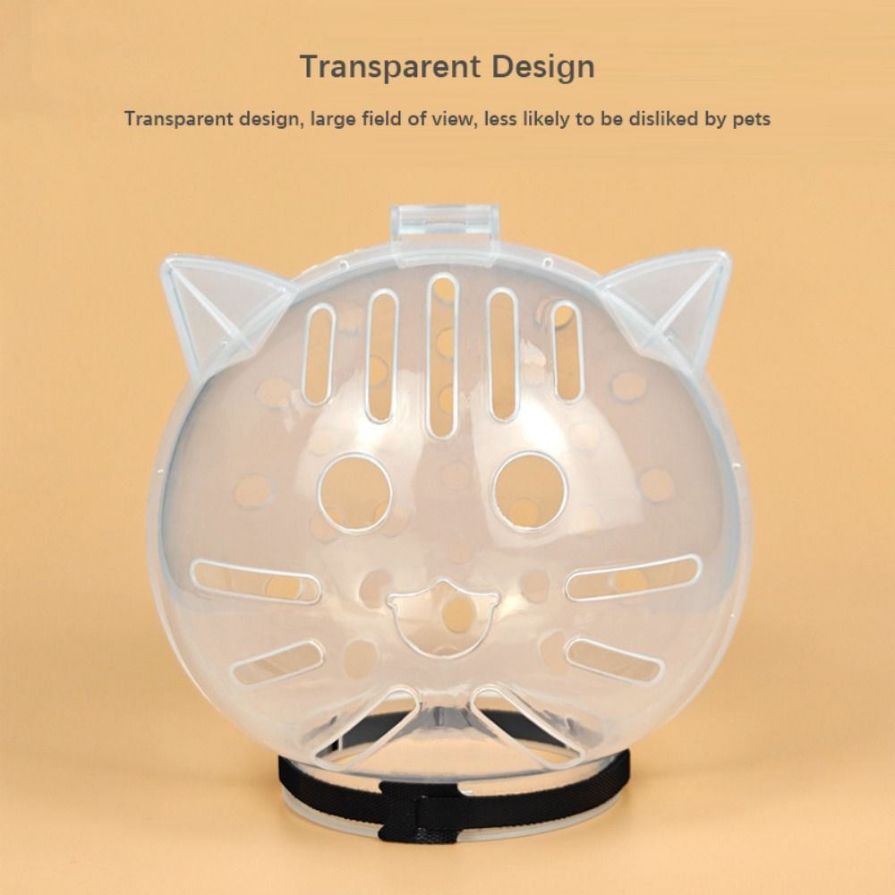 WUPEI Cat Space Hood,โปร่งใสAnti-Licking Breathable Cat Muzzle,Anti-Bite Anti Scratch Cat Groomingอุปกรณ์เสริมแมวฝาครอบหมวกนิรภัย ราคา ถูกที่สุด ดีลบีเคเค แกลเลอรีภาพที่ 5