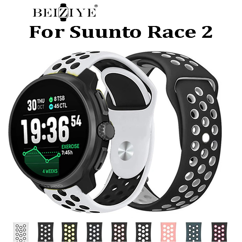 สายซิลิโคนสําหรับ Suunto Race 2 สมาร์ทวอทช์สําหรับ SUUNTO RACE 2 สายรัดข้อมือทดแทน
