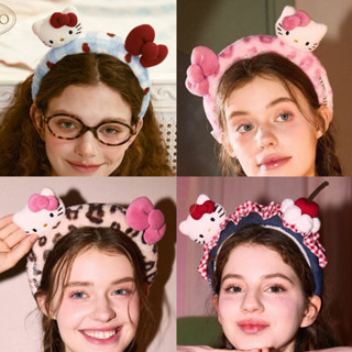 เครื่องประดับผม Hello Kitty แบบแมวคาดศีรษะ ลายเสือดาวและโบว์