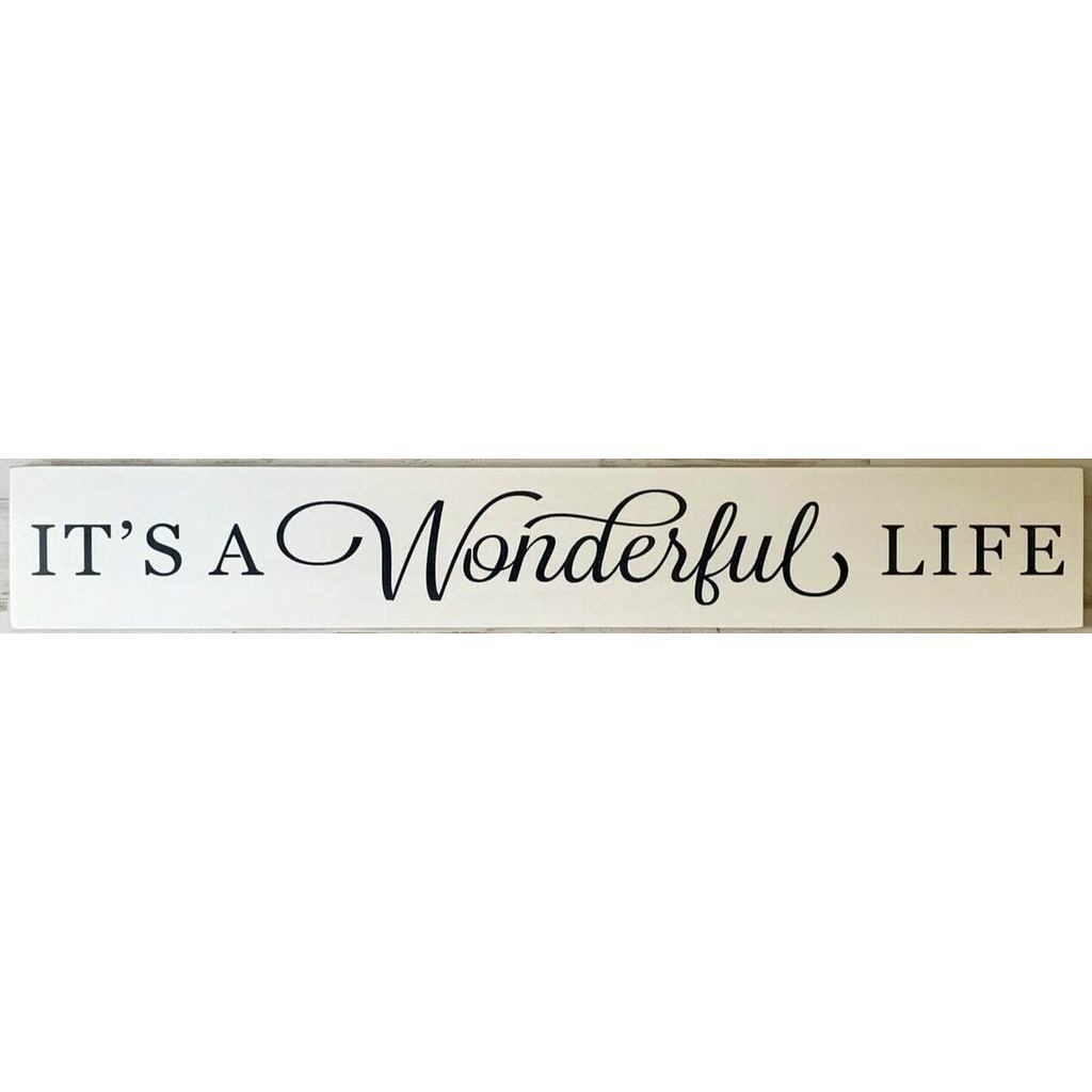It'S A Wonderful Life Wood Sign Farmhouse Decor Rustic Wooden Sign Wood Sign 4x16 Inches Home Kitche