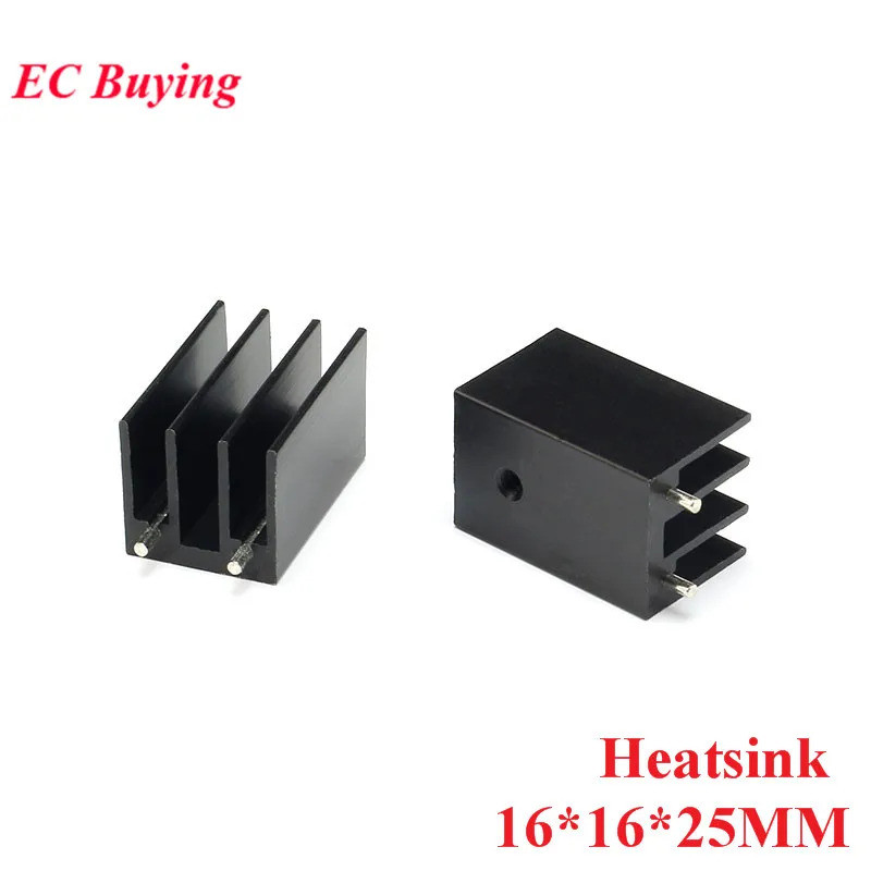 5 ชิ้น/1 PC 16X16X25 มม.ฮีทซิงค์ TO-220 หม้อน้ํา Cooler Cooling Fin อลูมิเนียมความร้อน TO220 16*16*2