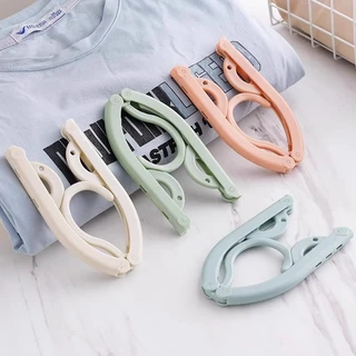 10 ชิ้นมัลติฟังก์ชั่การเดินทางพับไม้แขวนเสื้อกันลื่นแบบพกพาสำหรับแขวนแขวนเสื้อผ้า