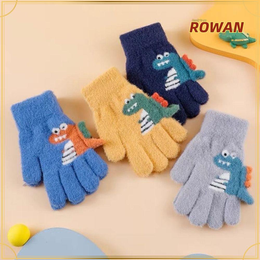 ถุงมือเด็กแบบถักลายไดโนเสาร์เต็มตัว สำหรับเด็กผู้หญิง สวมใส่ง่ายและอบอุ่น
