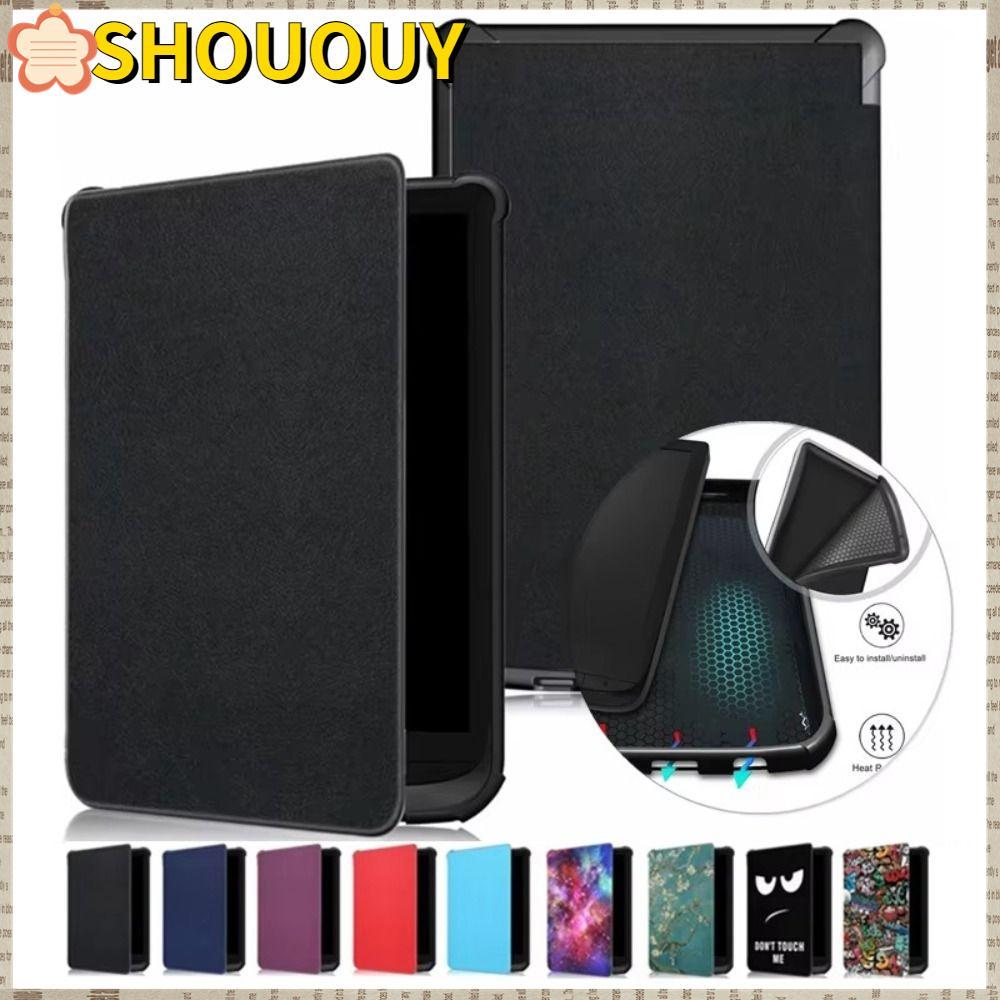 SHOUUY E-Reader, เคสกันกระแทก TPU, ฝาครอบ Folio เรียบง่ายทนต่อการสึกหรอสีสําหรับ Pocketbook 616/627/