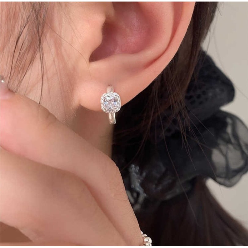 ต่างหูเงินSterling 925 ลายลูกเต๋า ออกแบบอย่างประณีต รูปที่ 2