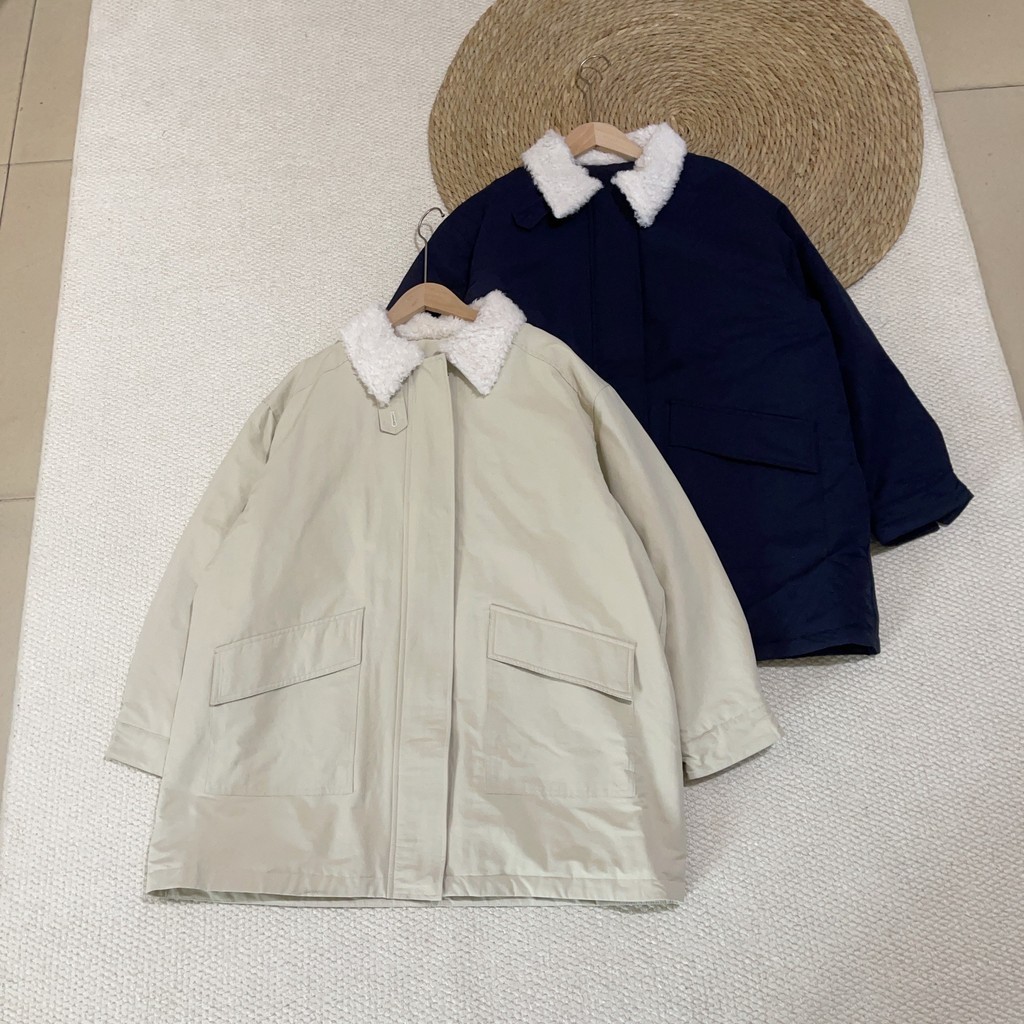 2025 ฤดูใบไม้ร่วงฤดูหนาว < สาวหวาน > ออกแบบผ้าฝ้ายเบาะเสื้อผ้าผ้าฝ้ายเบาะเสื้อผ้าเย็บ Lamb Workwear 