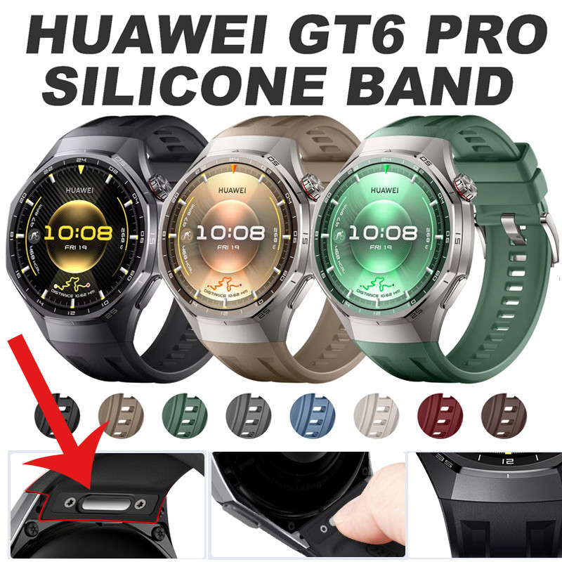 Original Design EasyFit สายซิลิโคนสําหรับนาฬิกา Huawei GT6 Pro 46 มม.Quick Release อย่างเป็นทางการสําหรับ Huawei GT6 Pro Sport Correa